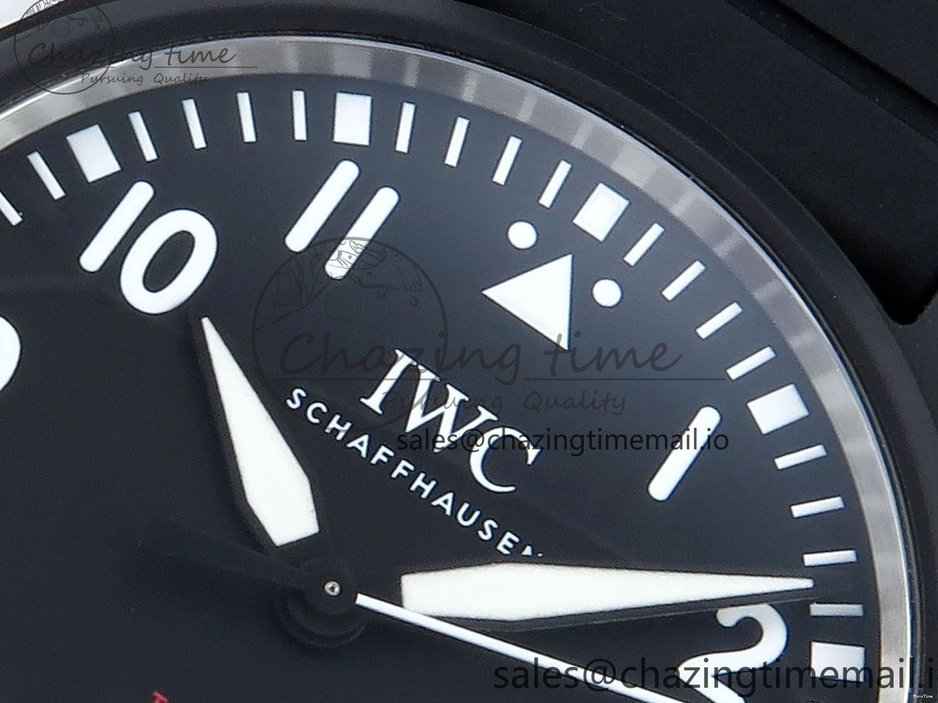 MIROTIME 0203 Pilot Top Gun IW326901 M+F 1:1 Best Edition Black Dial on Black Rubber Strap A SportInspired 6999